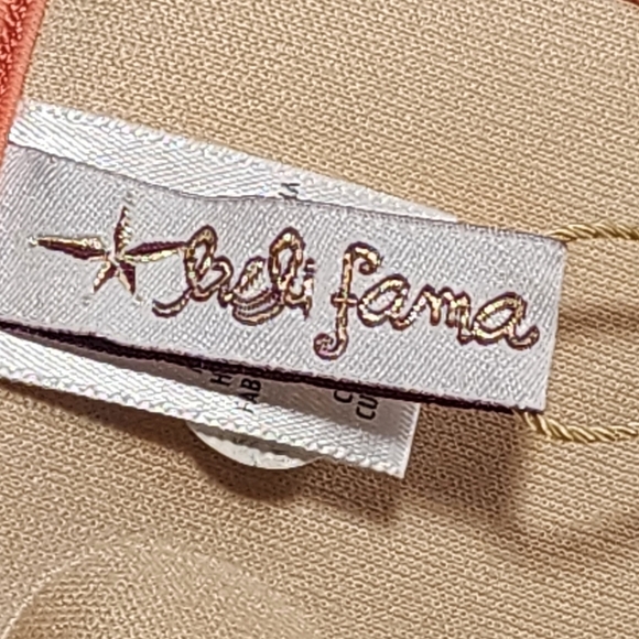 Luli Fama Guauanco Mamey Bandeau Coral Push-Up Halter Bikini Top Size Large - Picture 7 of 10